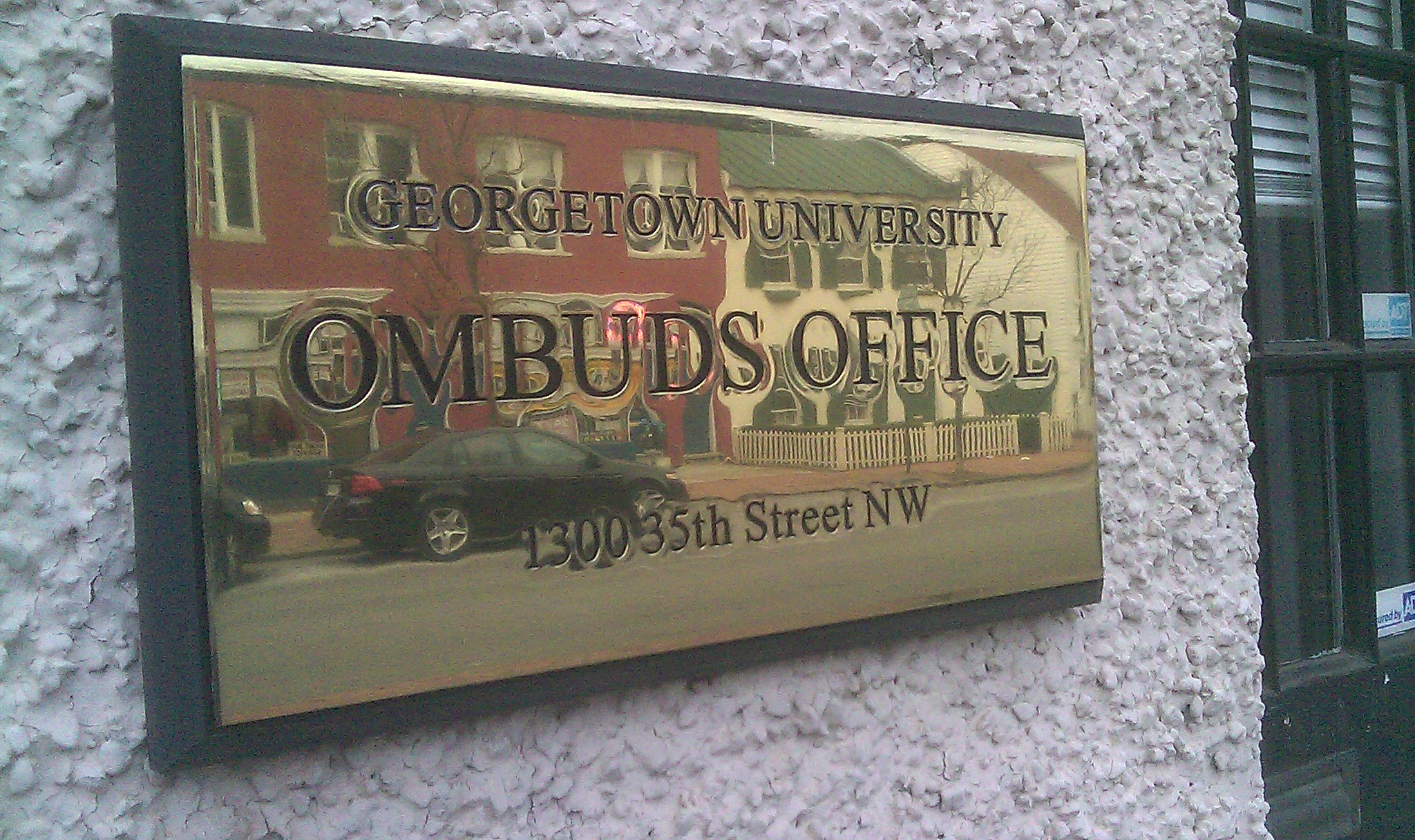 Georgetown_University_Ombudsman_sign